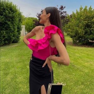 NWT ZARA Ruffle Swimsuit / Bodysuit
